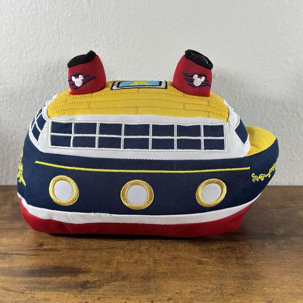 Disney Cruise Line DCL Cruise Ship Plush Boat Mickey Mouse Logo Souvenir Retired